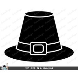 pilgrim hat svg  clip art cut file silhouette dxf eps png jpg  instant digital download