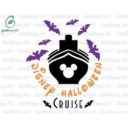 cruise halloween svg png, trick or treat svg, spooky vibes svg, bat svg, fall, holiday season