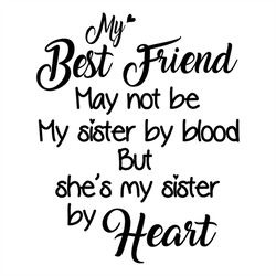 my best friend may not be my sister by blood svg, family svg, shes my sister by heart svg, friends gift svg, sister svg,