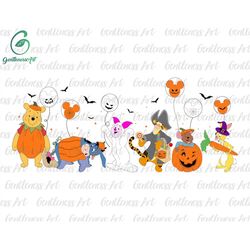 bundle halloween costume svg, friends, spooky vibes svg, trick or treat, boo svg, fall svg, svg, png files for cricut su