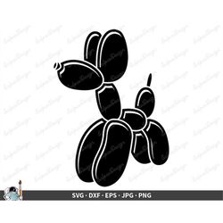 balloon animal svg  clip art cut file silhouette dxf eps png jpg  instant digital download