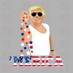 trump merica png, merica png, trump png, donald trump png, trump sunglasses, 4th of july, american flag png, patriotic,