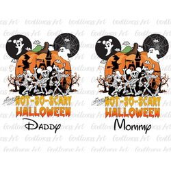 skeleton halloween family bundle png, trick or treat png, spooky vibes png, not so scary, fall png, png files for sublim