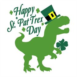 st patrick's pat trex day svg, st. patricks day svg, dinosaur svg, gnome hat svg, patricks day svg, shamrocks svg, lucky