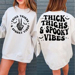 thick thighs spooky vibes svg, halloween svg, thick thighs spooky vibes png, halloween sublimation design, retro hallowe