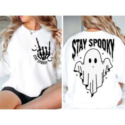 stay spooky svg, skeleton hand svg, skeleton svg, spooky season svg, cricut cut files, halloween shirt svg, halloween sv