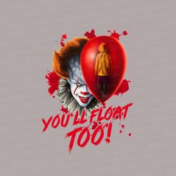 movie character png bundle, dancing clown png, youll float too png, horror movie png, scary halloween png, instant downl