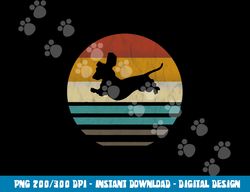 dachshund vintage silhouette 60s 70s retro grunge dog lover  png, sublimation copy