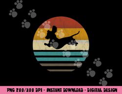 dachshund vintage silhouette 60s 70s retro grunge dog lover  png, sublimation copy