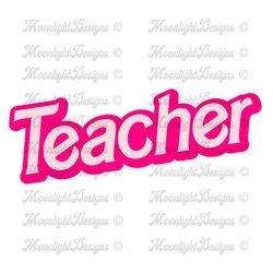 girly pink teacher svg, instant zip file download, back to school