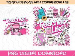 teacher png, retro teacher life png, teacher life design png