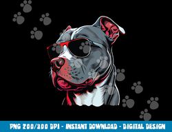 dad mom cool dog sunglasses - pitbull  png, sublimation copy