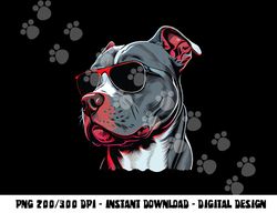 dad mom cool dog sunglasses - pitbull  png, sublimation copy