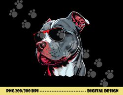 dad mom cool dog sunglasses - pitbull  png, sublimation copy