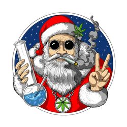 santa smoking cannabis svg, christmas svg, xmas svg, merry christmas, christmas gift, weed svg, stoner svg, cannabis svg