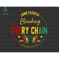 juneteenth svg, juneteenth breaking every chain svg, 1865 svg, broken chain svg, free-ish 1865, black history svg, melan