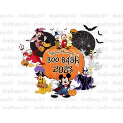 happy halloween mouse and friend svg, boo bash svg, spooky vibes, trick or treat svg, svg, png files for cricut sublimat