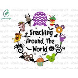 snacking around the world halloween, carnival food, trick or treat, spooky vibes, boo svg, fall svg, holiday season