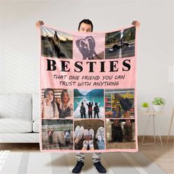 customizable photo blanket collage, personalized gift for families, blanket with text, super cozy blanket, picture colla