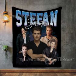 stefan salvatore blanket, stefan salvatore photo blanket, stefan salvatore throw blanket, paul wesley blanket collage, s