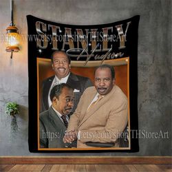 stanley hudson blanket, stanley hudson photo blanket, stanley hudson throw blanket, leslie david baker blanket collage,