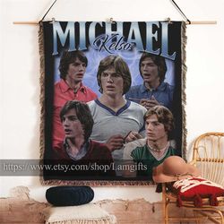 michael kelso fleece blanket, michael kelso photo blanket, ashton kutcher throw blanket, ashton kutcher blanket collage,