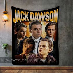 jack dawson blanket, jack dawson photo blanket, jack dawson leonardo dicaprio blanket, leonardo dicaprio collage blanket