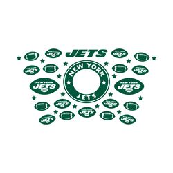 new york jets starbucks wrap svg, sport svg, football svg, starbucks wrap svg, starbucks cup svg, starbucks full wrap, s