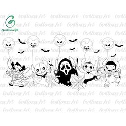 horror halloween costume svg, trick or treat svg, spooky vibes svg, fall svg, holiday season