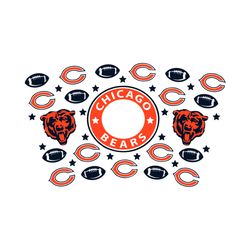 chicago bears starbucks wrap svg, sport svg, football svg, starbucks wrap svg, starbucks cup svg, starbucks full wrap, s