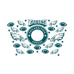 philadelphia eagles starbucks wrap svg, sport svg, football svg, starbucks wrap svg, starbucks cup svg, starbucks full w