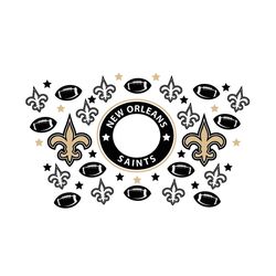 new orleans saints starbucks wrap svg, sport svg, football svg, starbucks wrap svg, starbucks saints svg, starbucks cup