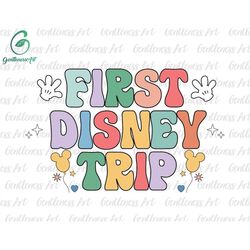 first trip svg, family vacation svg, groovy style svg, vacay mode svg, magical kingdom, svg png files for cricut sublima