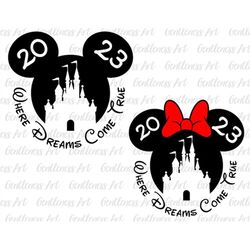 bundle where dream come true 2023 svg, family trip svg, family squad svg, friend squad svg, vacay mode svg, magical king