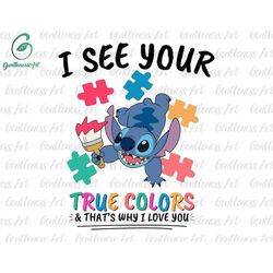 i see your true colors and that's why i love you svg, autism awareness month, autism proud svg, be kind svg, puzzle piec