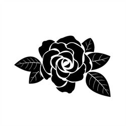 black rose svg, flower svg, motif sketch svg, black flower svg, birthday gift svg, gift for girl svg, flower lovers svg,