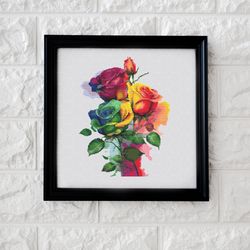 colorful roses