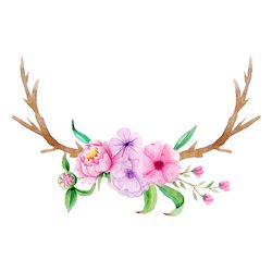 boho rustic composition perfect for floral svg, flower svg, floral svg, boho rustic svg, horns deer svg, flowers svg, bi