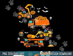 Kids Construction Vehicle Halloween Crane Truck Pumpkin Boys Kids png, sublimation copy