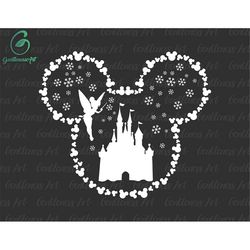 christmas snow mouse head png svg, xmas svg