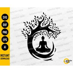 buddha tree svg | yoga svg | meditation svg | buddhist t-shirt decal vinyl graphics | cricut printable clipart vector di