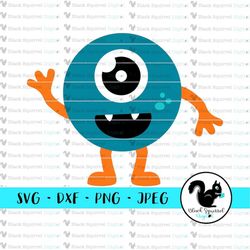Circle Monster SVG, Silly Monsters, One Eyed, Friendly, Monster Birthday Bash Party Decorations Cut File, Silhouette Cri