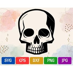 skull svg | high-quality vector cut file for cricut | svg - eps - dxf - png - jpg | silhouette cameo | cricut explore