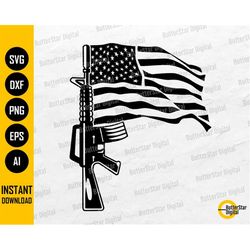rifle usa flag svg | america svg | united states military svg | us soldier svg | cricut cutting files clip art vector di
