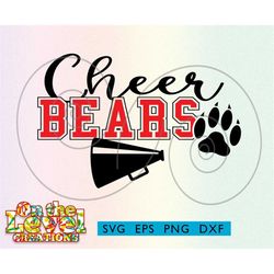 cheer bears svg dxf png eps cricut download football school spirit baseball basketball team sport shirt