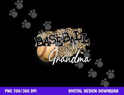 baseball grandma leopard mother s day png, sublimation copy