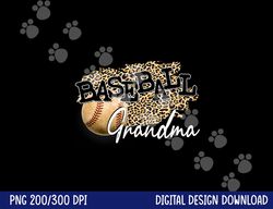 baseball grandma leopard mother s day png, sublimation copy