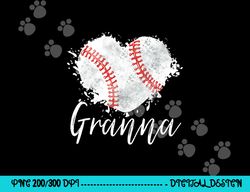 baseball granna png, sublimation baseball love heart copy