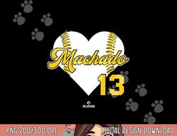 baseball heart manny machado san diego mlbpa png, sublimation copy