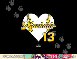 baseball heart manny machado san diego mlbpa png, sublimation copy